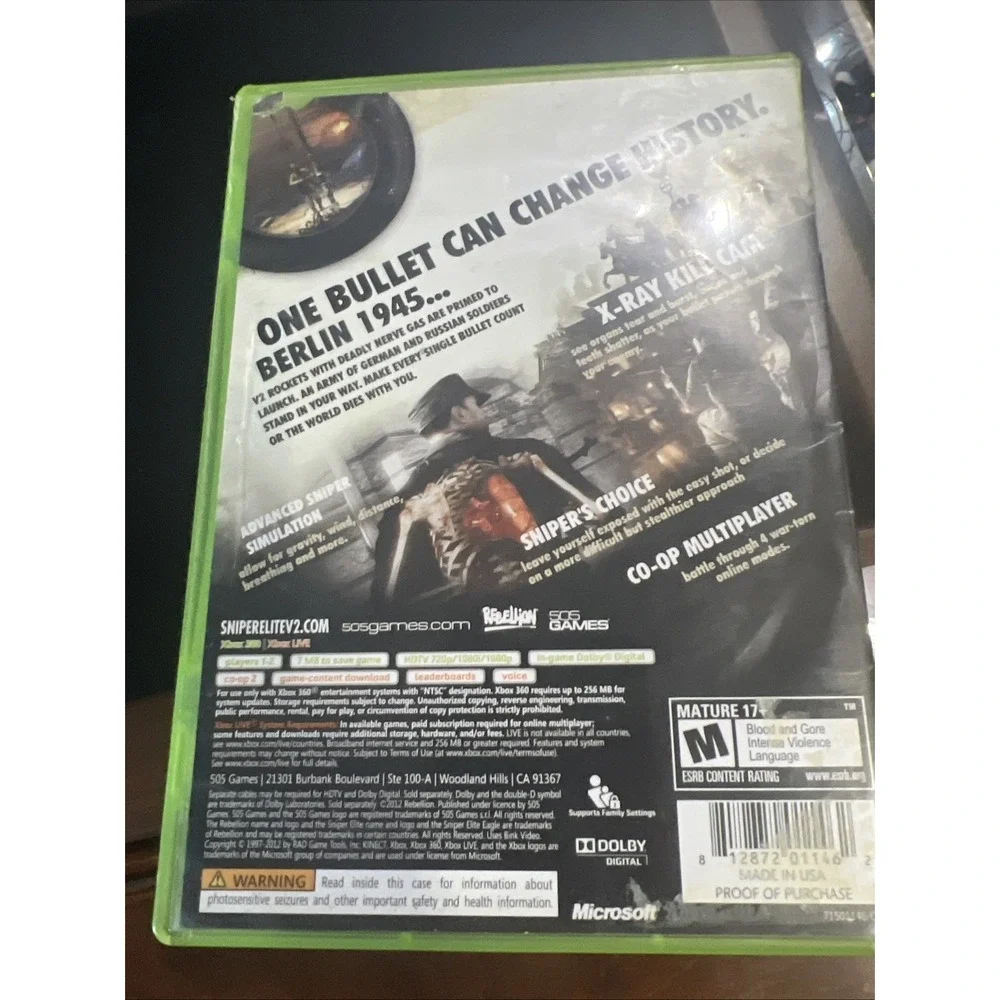 Sniper Elite 2 - Microsoft Xbox‎ 360